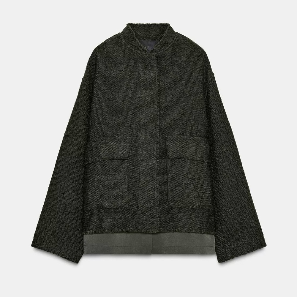 ZW COLLECTION WOOL BLEND TEXTURED JACKET